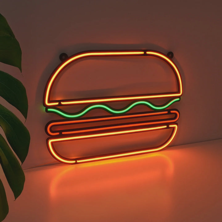Hamburger Neon Dekor