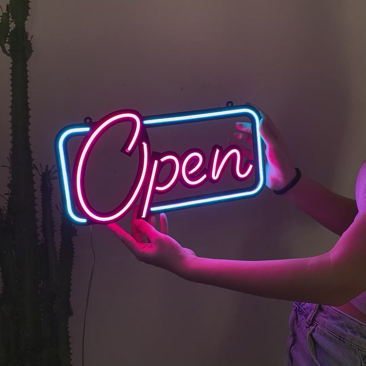 Open Neon Işık Modern